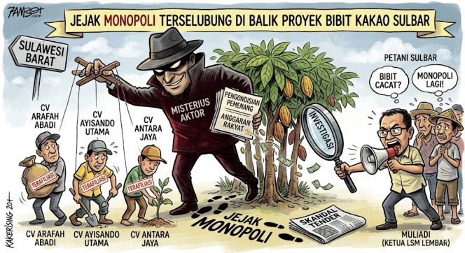 
					Jejak Monopoli Terselubung di Balik Proyek Bibit Kakao Sulawesi Barat